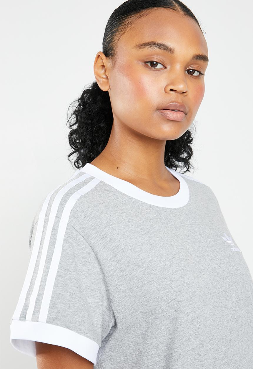 adidas Originals - 3 Stripe tee - grey 