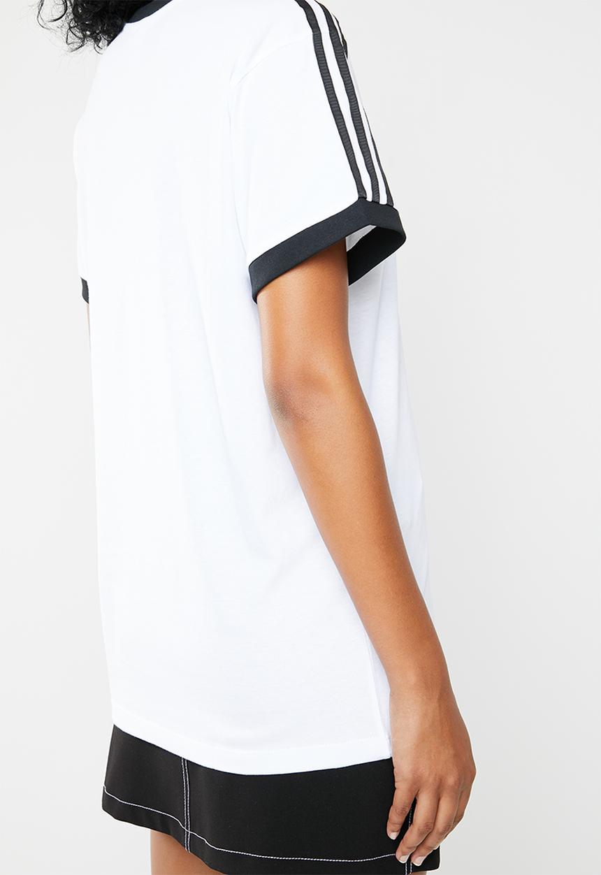 adidas Originals - 3 Stripe tee - white & black 