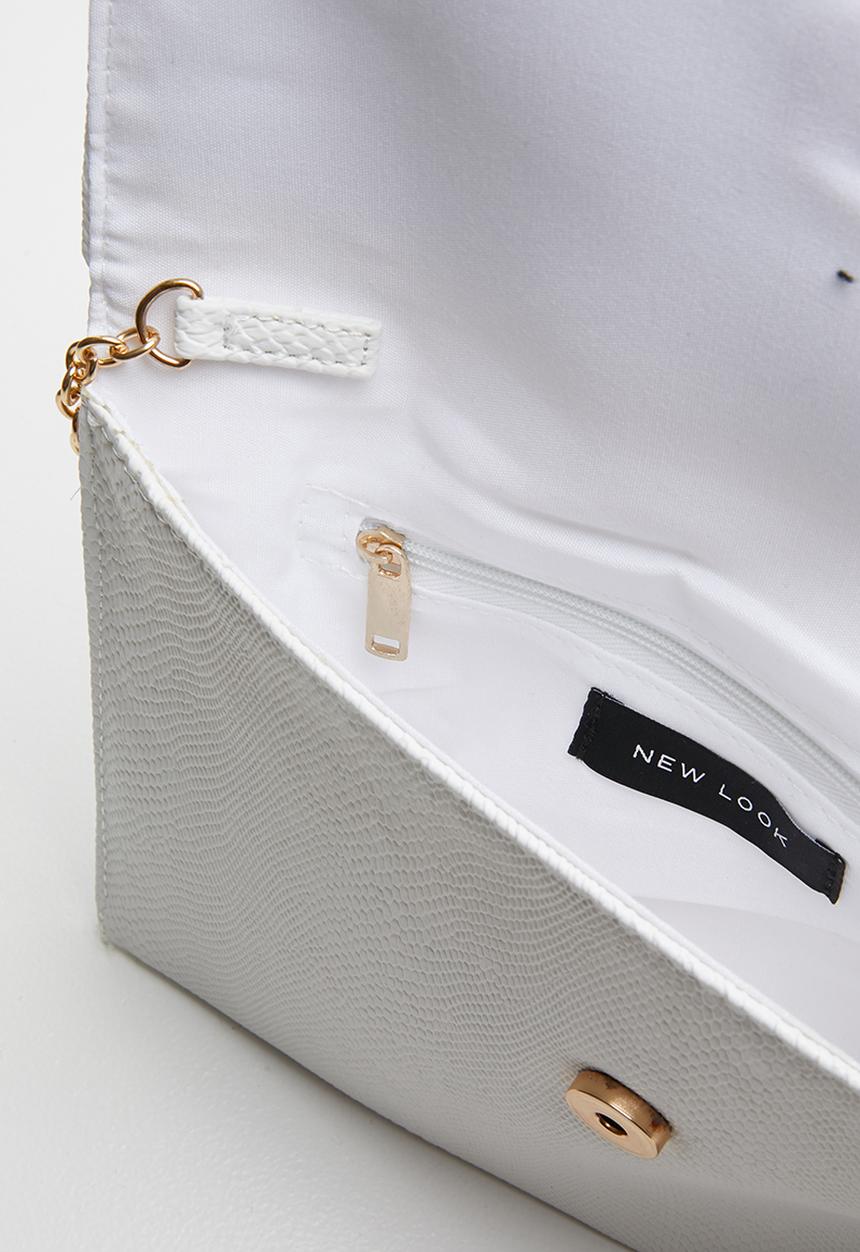 New Look - Meredith rouched flat clutch - white 