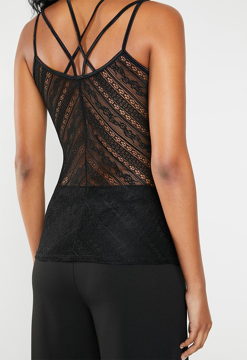 GUESS - Nadine lace top - black