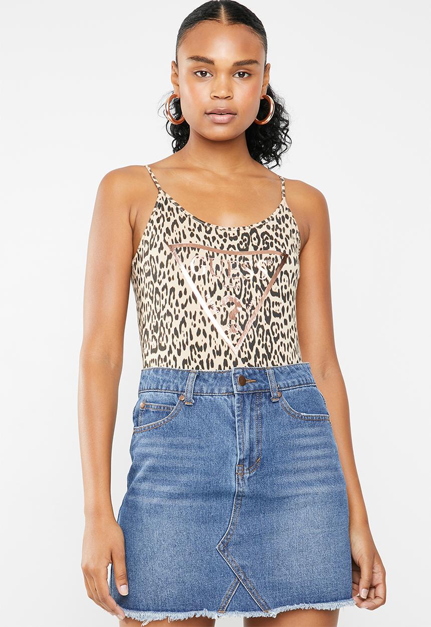 GUESS - Leopard print bodysuit - brown