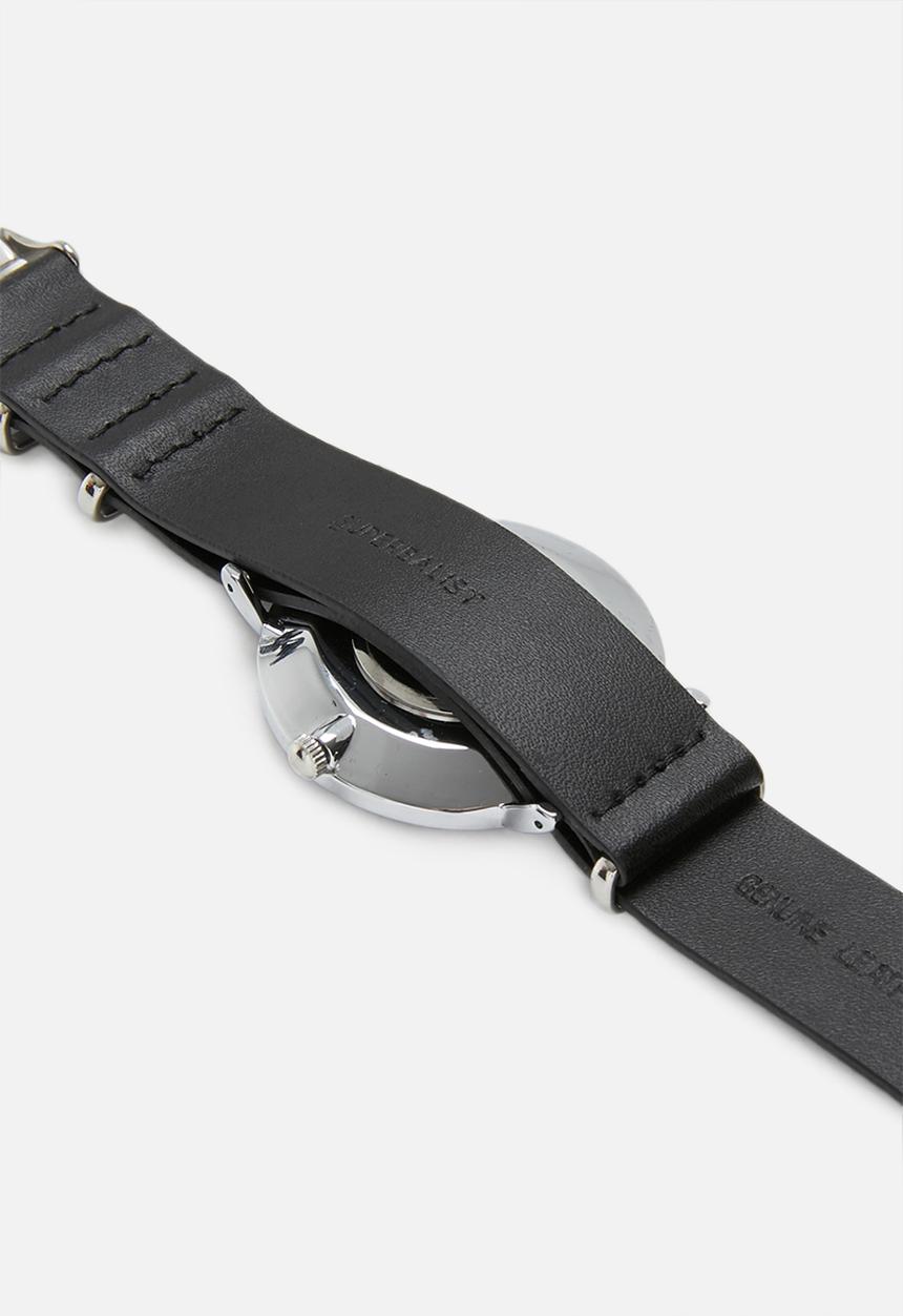 Superbalist - Charlie leather watch - black