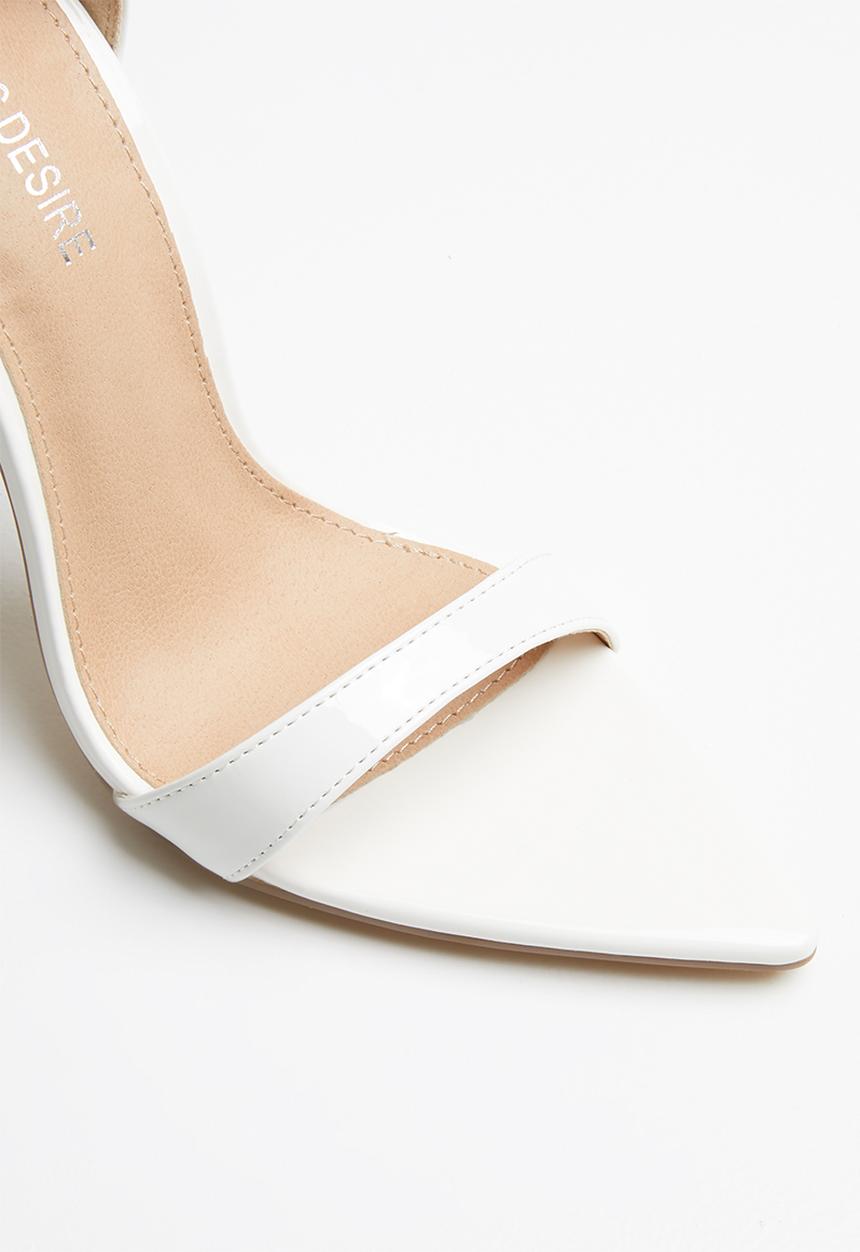 Public Desire - Ace sharp point toe barely there heel - white  