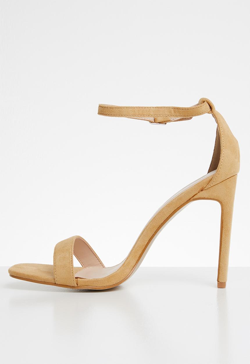 Public Desire - Crown barely there heel - yellow