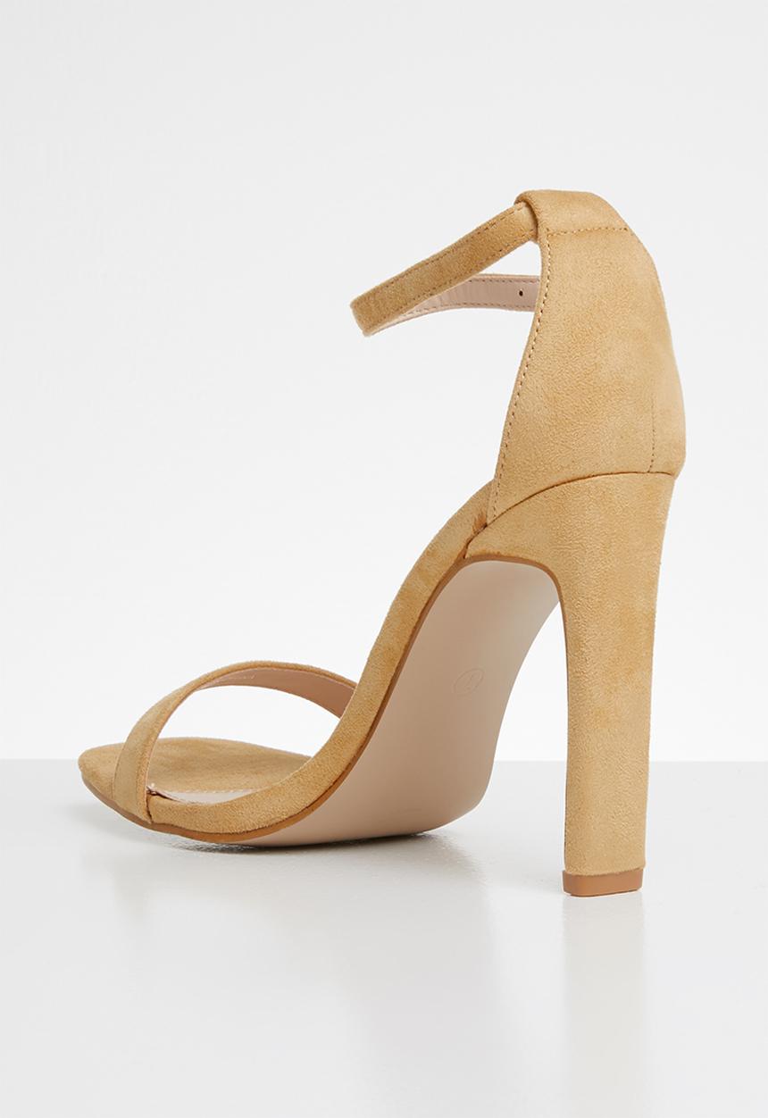 Public Desire - Crown barely there heel - yellow