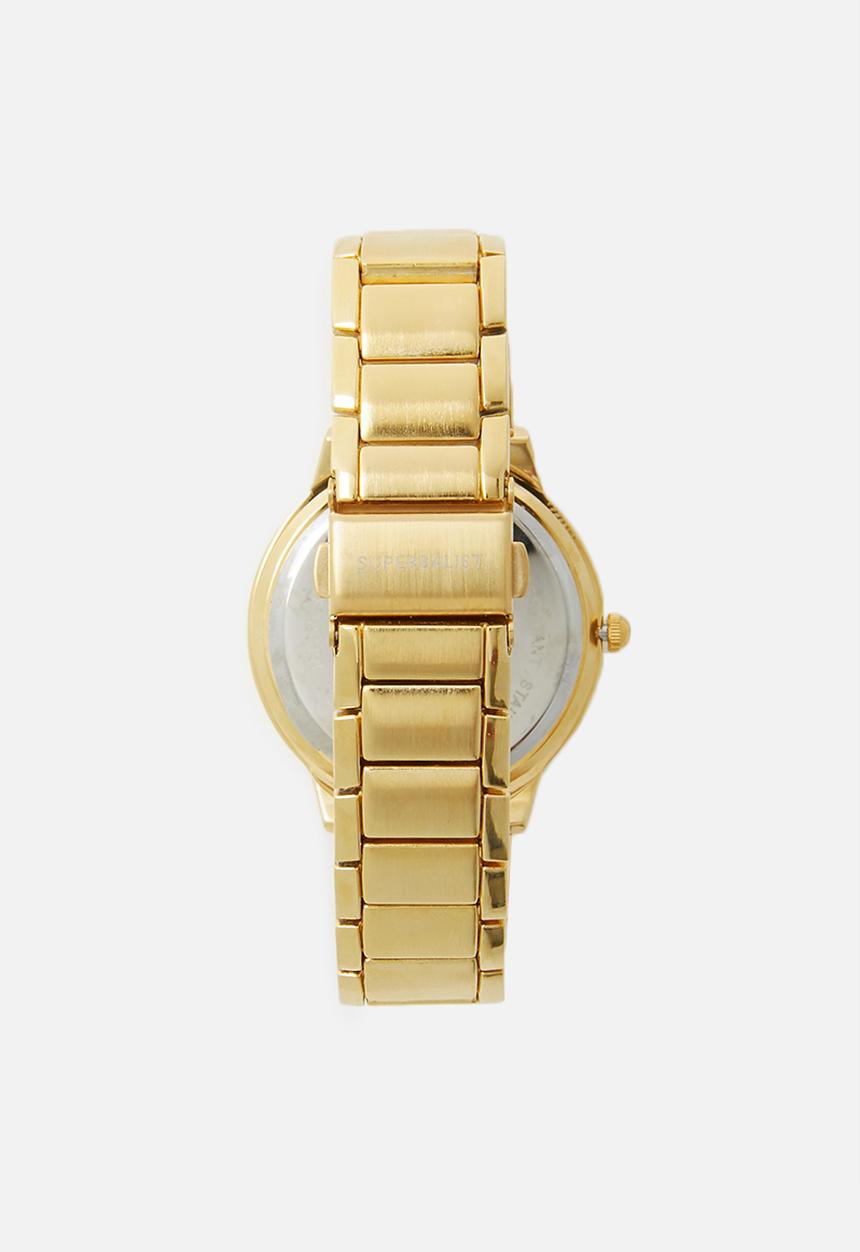 Superbalist - Alan chain strap watch - gold & blue
