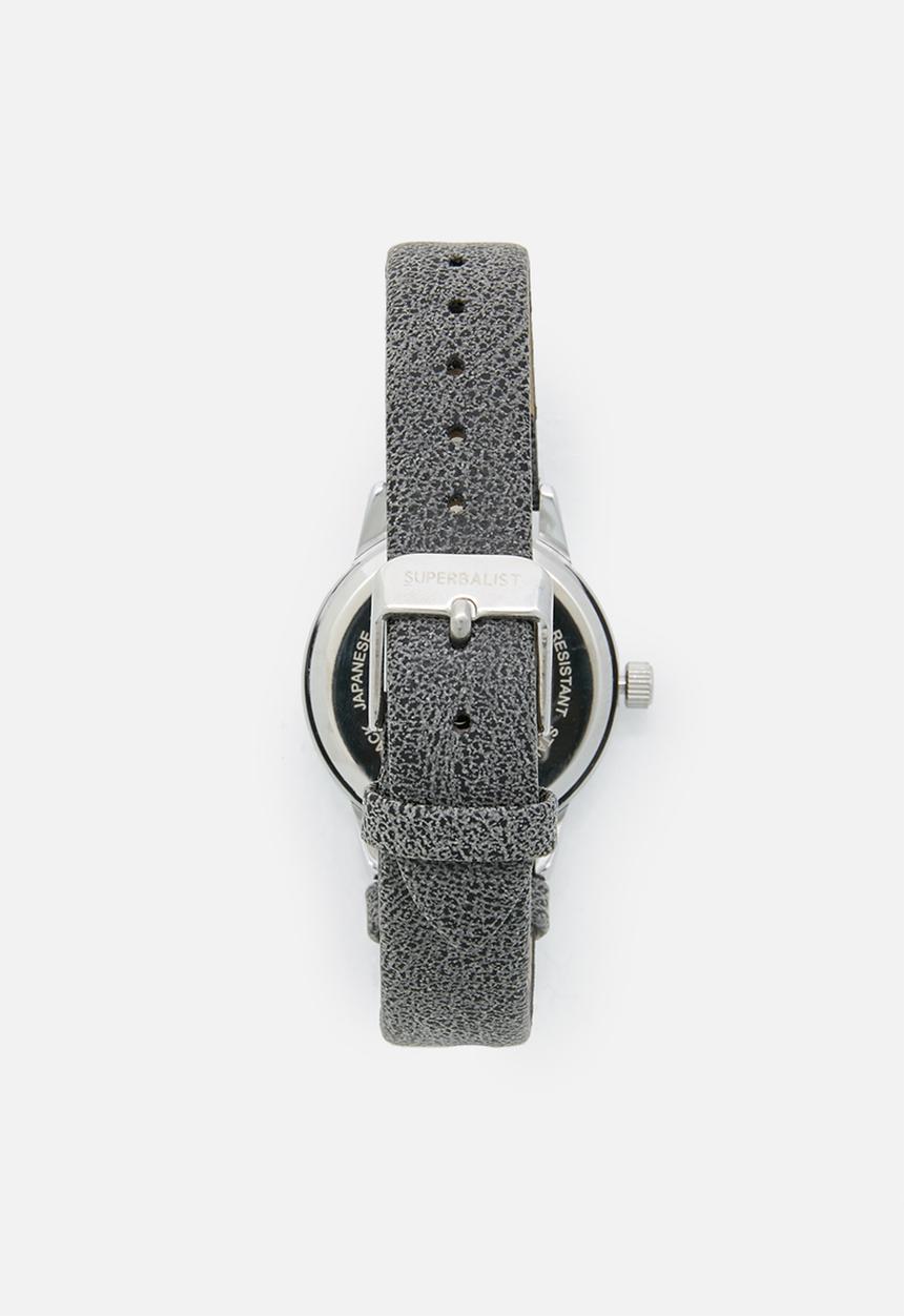 Superbalist - Chrissy marbled leather strap - grey & silver