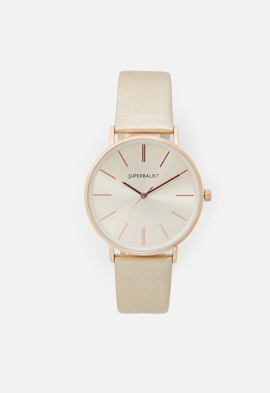 Superbalist - Kelli leather watch - gold & rose gold