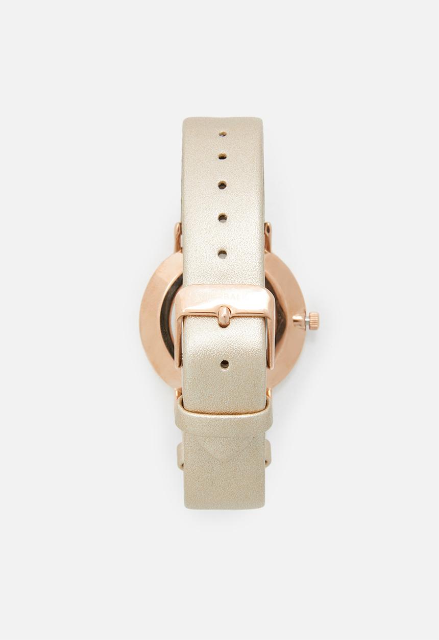 Superbalist - Kelli leather watch - gold & rose gold