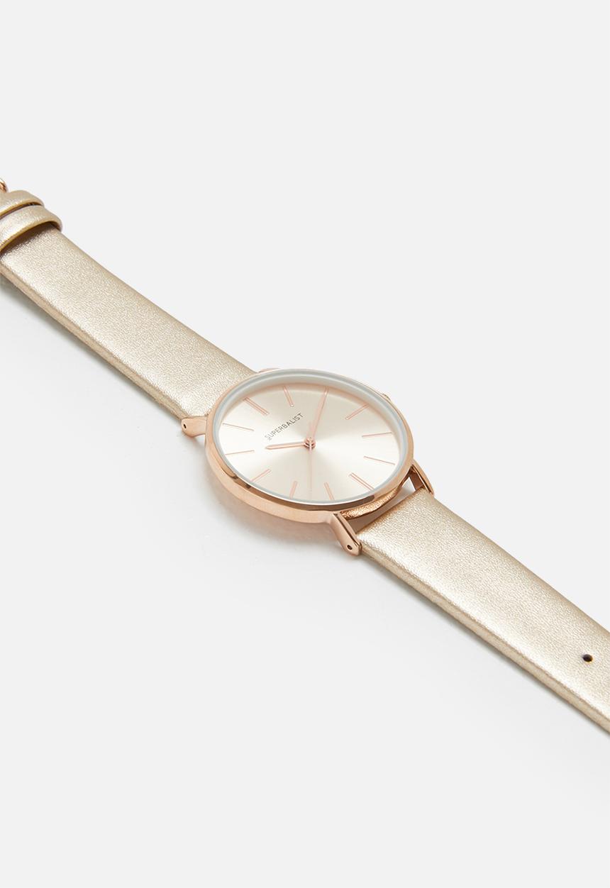 Superbalist - Kelli leather watch - gold & rose gold