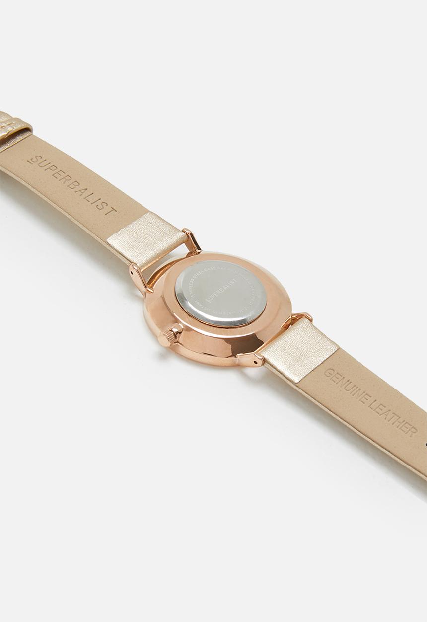 Superbalist - Kelli leather watch - gold & rose gold
