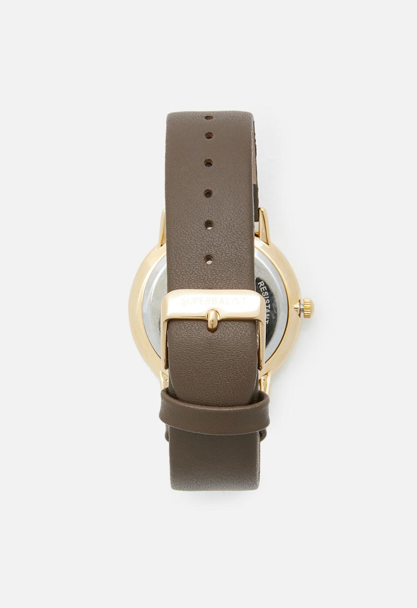 Superbalist - Becky leather watch - brown