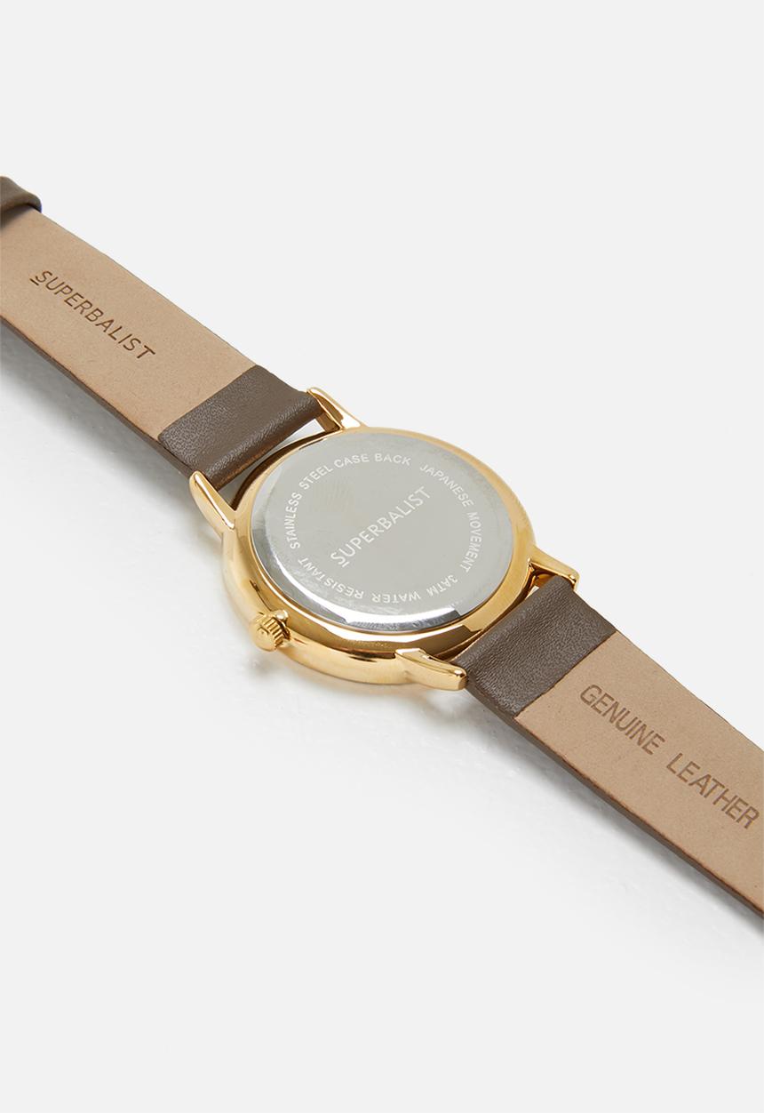 Superbalist - Becky leather watch - brown