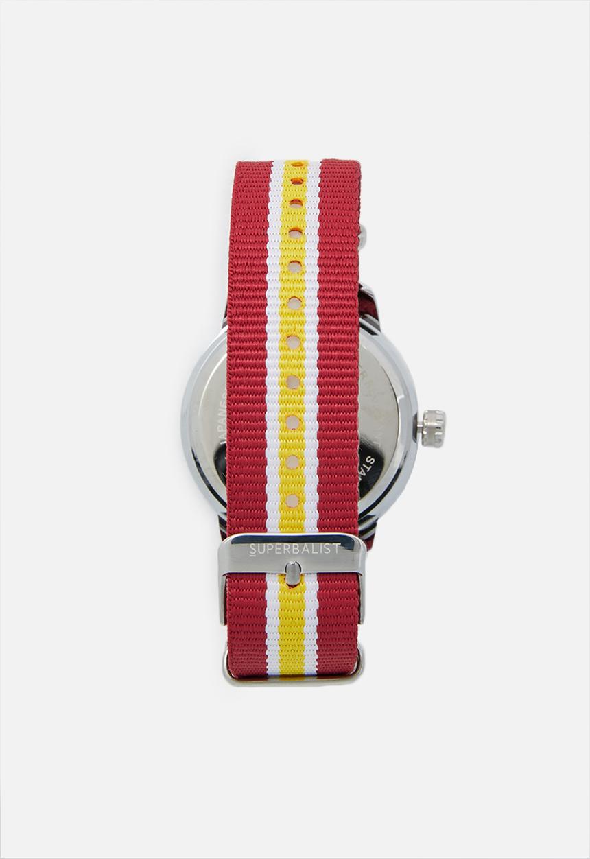 Superbalist - Caleb nylon strap watch - yellow red & white
