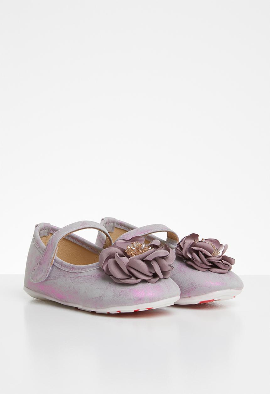 Pop Candy - Flower pumps - purple & silver