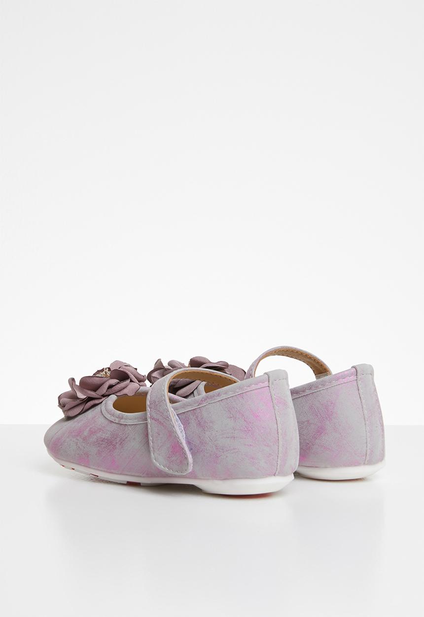 Pop Candy - Flower pumps - purple & silver