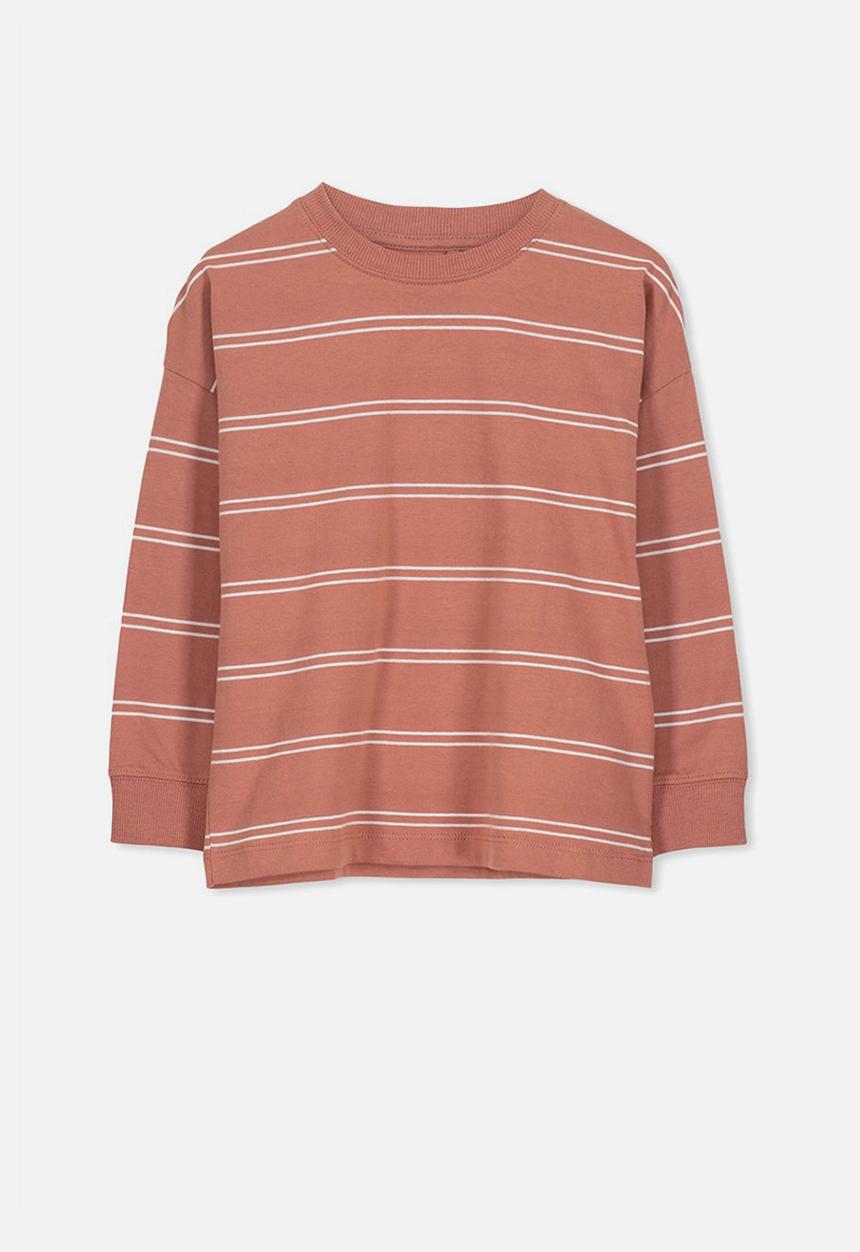 Cotton On - Tom loose fit tee - rust & white 