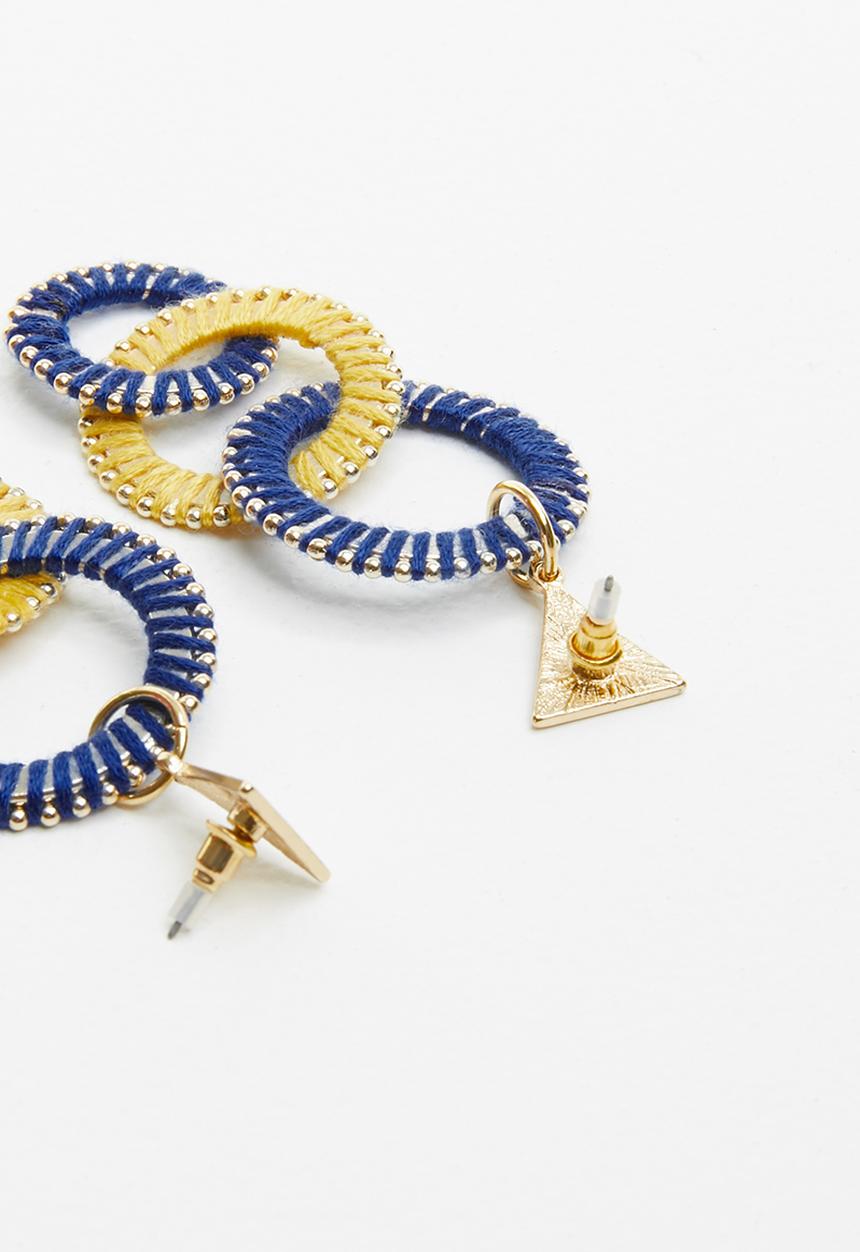 Superbalist - Michelle link earrings - blue & yellow
