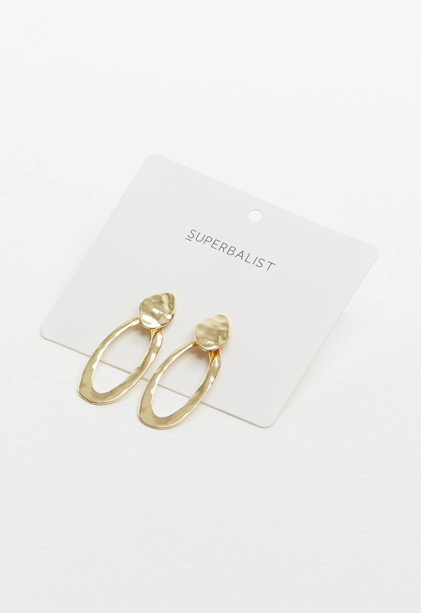 Superbalist - Frida hammered earrings - gold