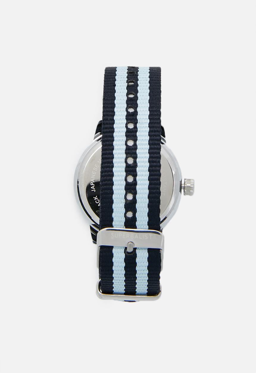 Superbalist - Caleb nylon strap watch - black & blue
