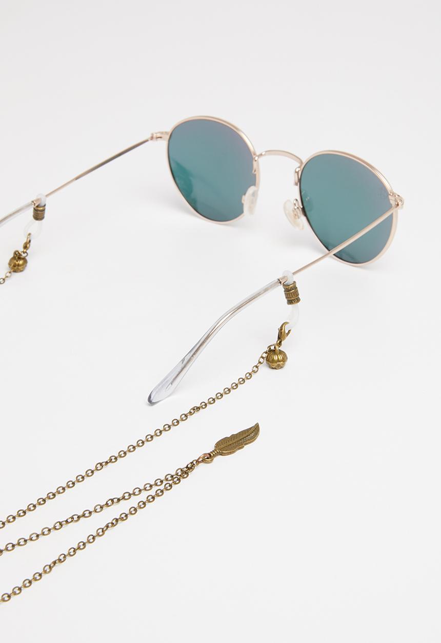 Superbalist - Mystic feather detail sunglasses chain - bronze