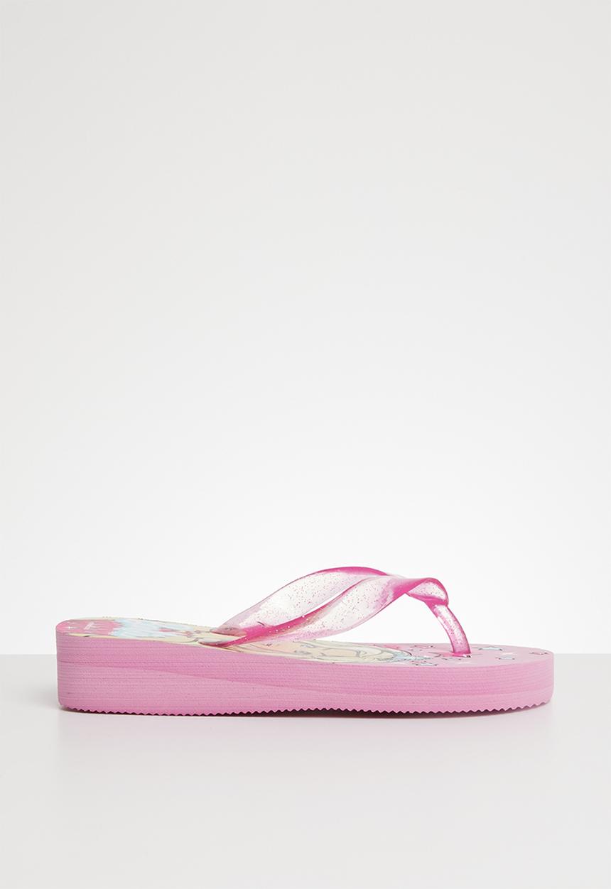 Character Fashion - Barbie wedge flip flops - pink
