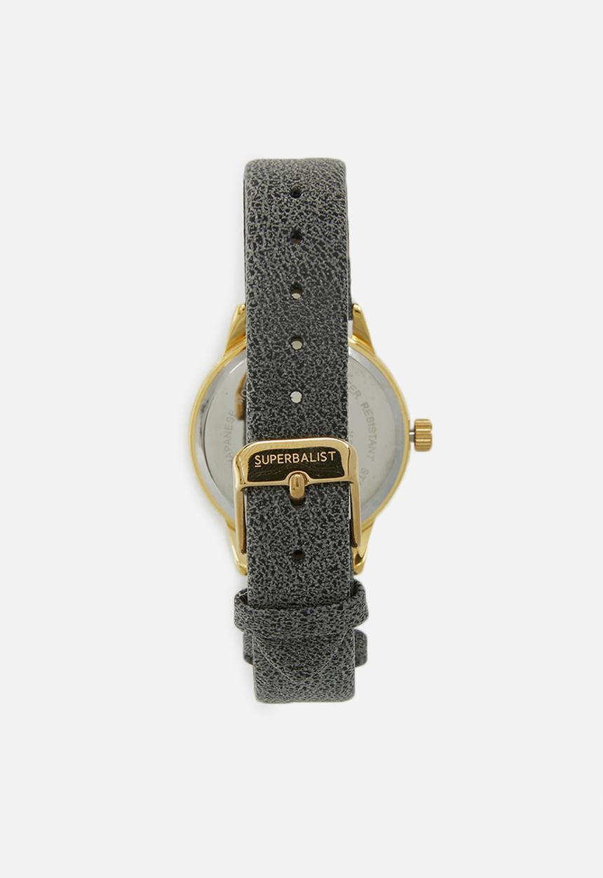 Superbalist - Chrissy marbled leather strap - grey & gold