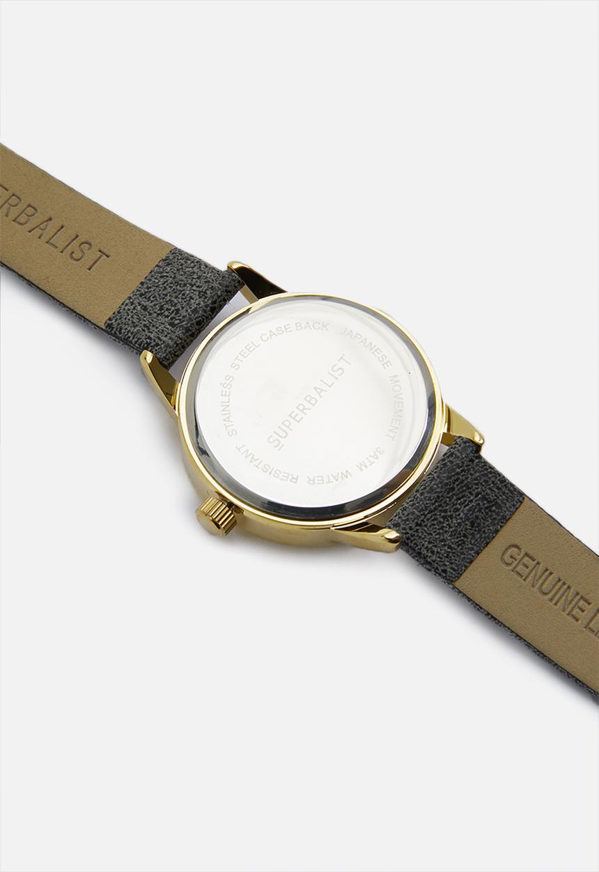 Superbalist - Chrissy marbled leather strap - grey & gold