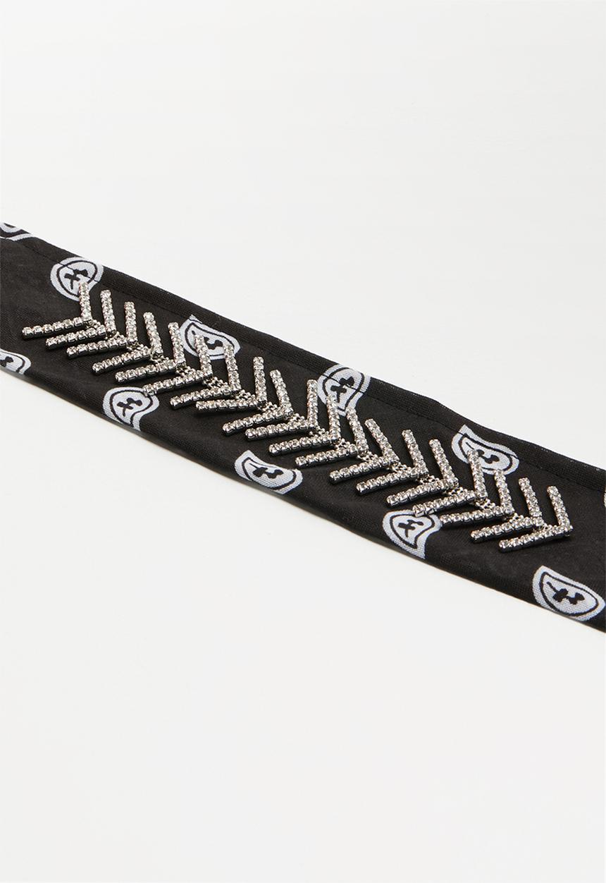 ByCARA - Diamante bandana choker - black & sliver