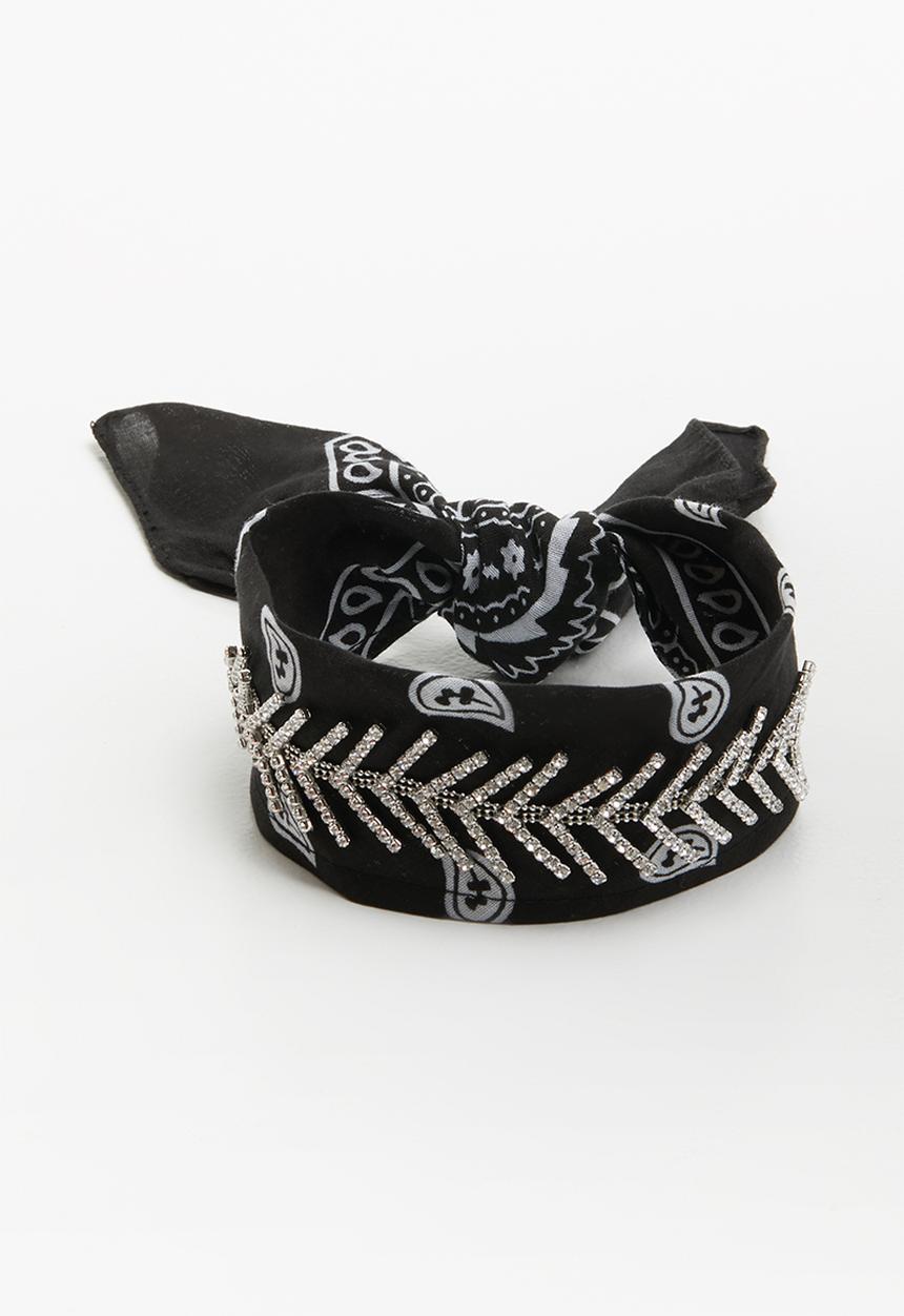 ByCARA - Diamante bandana choker - black & sliver