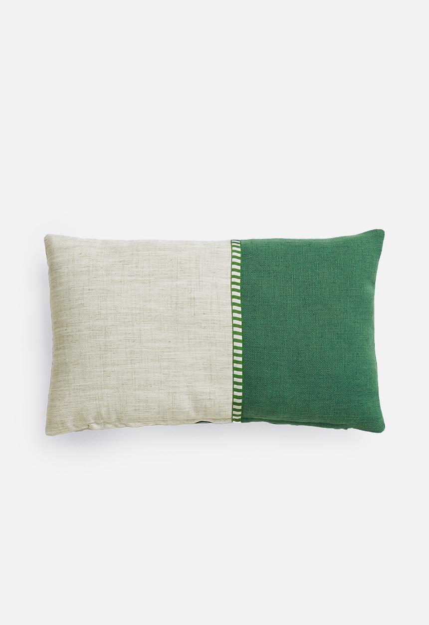 Hertex Haus - Ribbon trim cushion cover - green