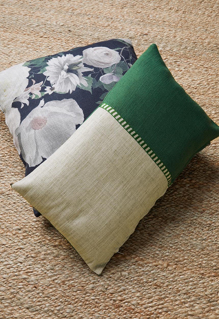 Hertex Haus - Ribbon trim cushion cover - green