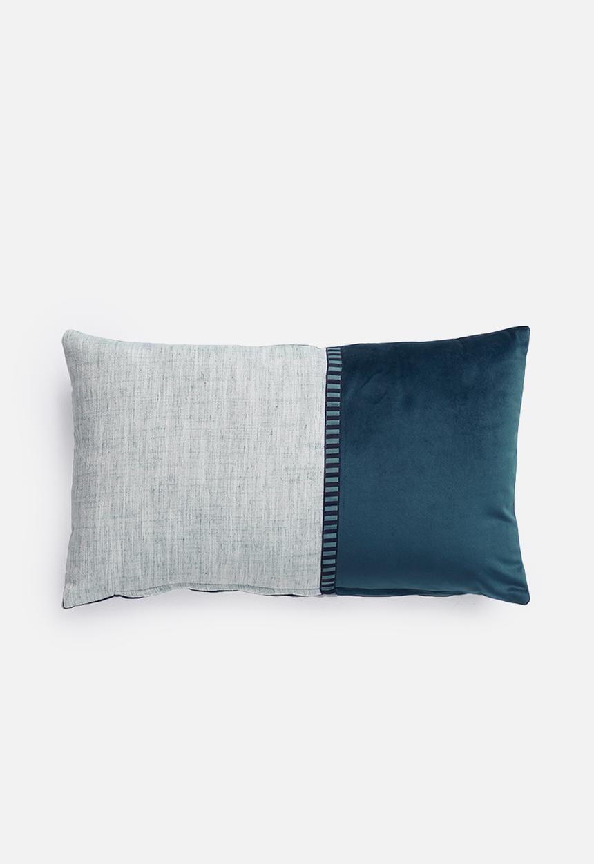 Hertex Haus - Ribbon trim cushion cover - blue