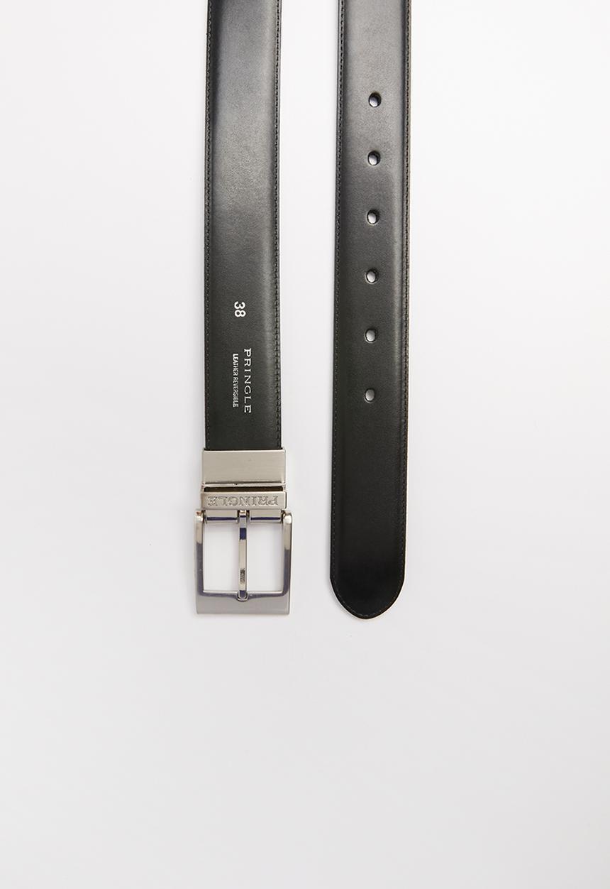 Pringle - Cedric reversible belt - black & brown