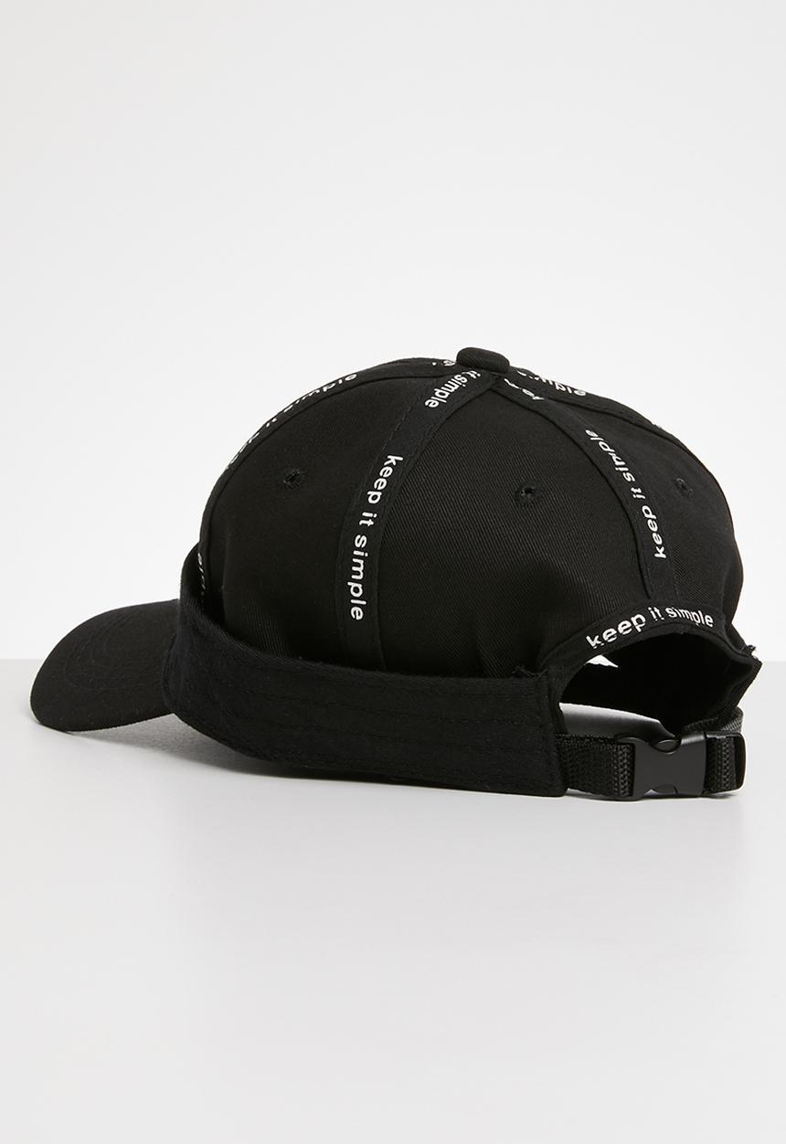 Superbalist - Cam slogan peak cap - black