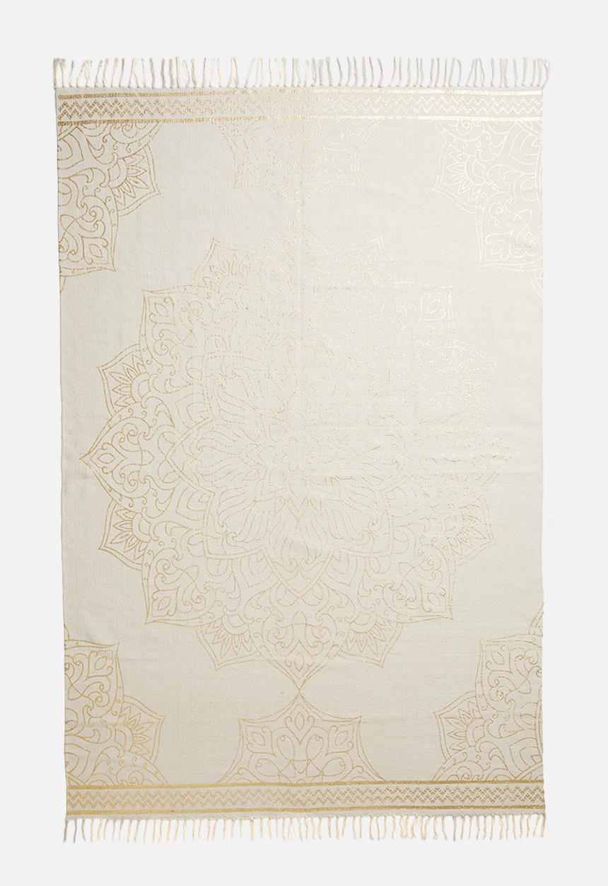 Sixth Floor - Nalani foil printed rug - gold