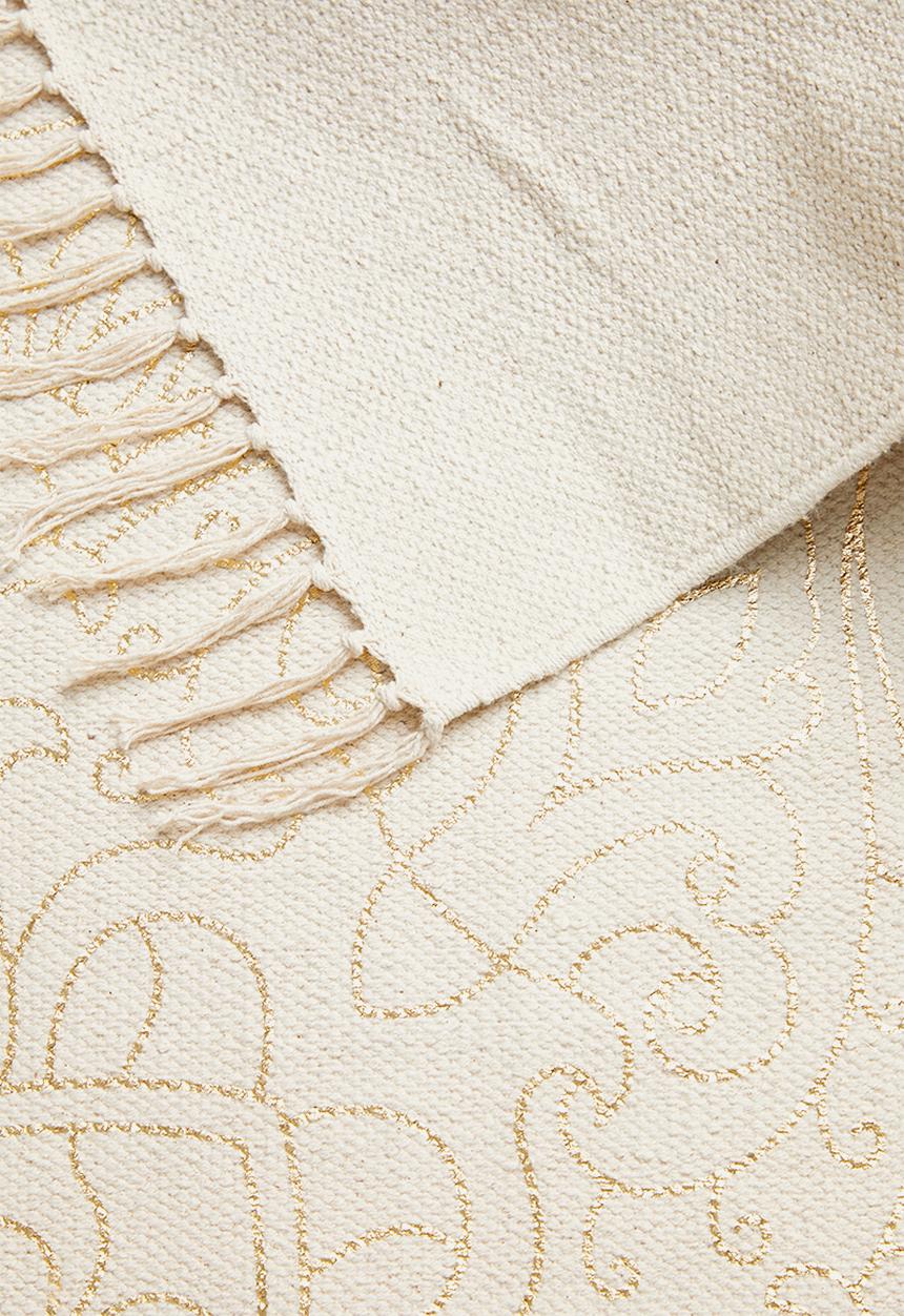 Sixth Floor - Nalani foil printed rug - gold
