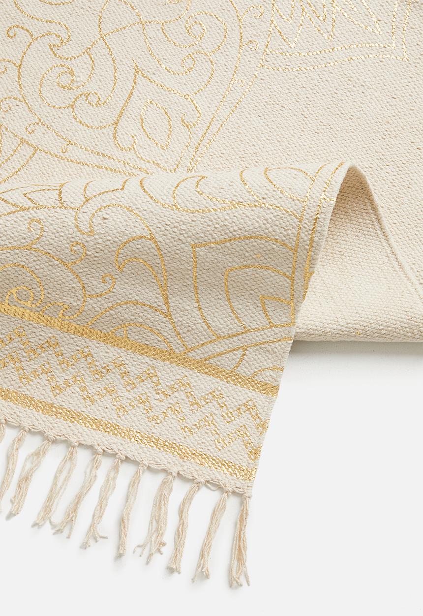 Sixth Floor - Nalani foil printed rug - gold
