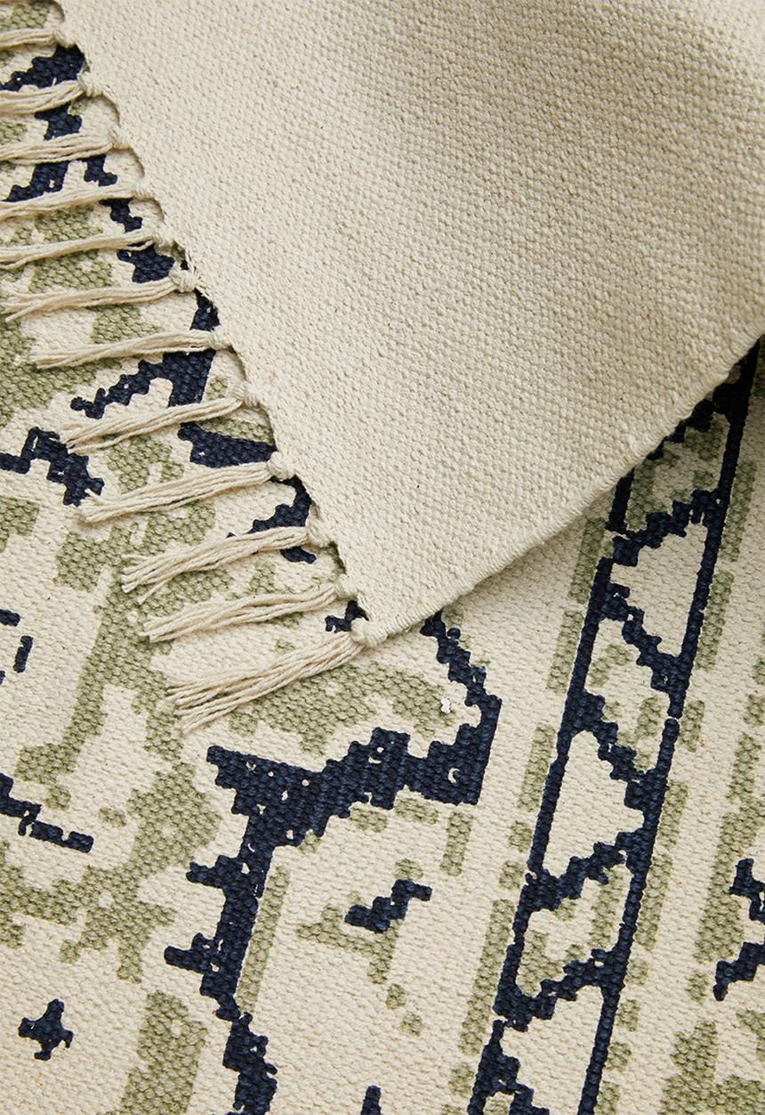 Sixth Floor - Mada printed rug - grey & black