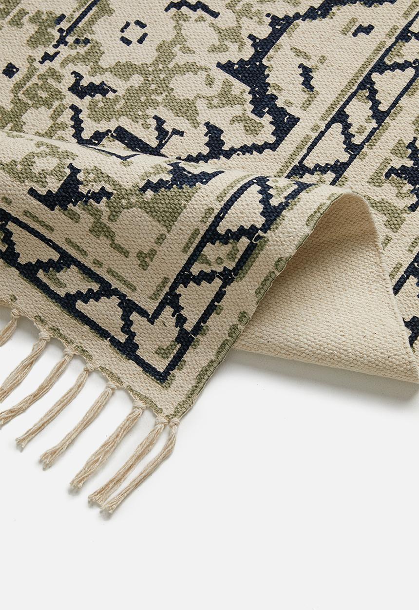 Sixth Floor - Mada printed rug - grey & black