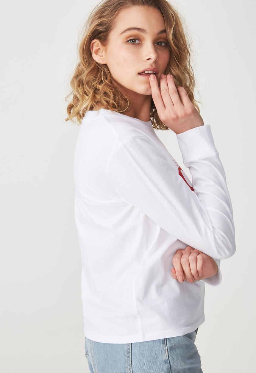 Cotton On - Tbar Tammy chopped cherry Coke graphic tee - white