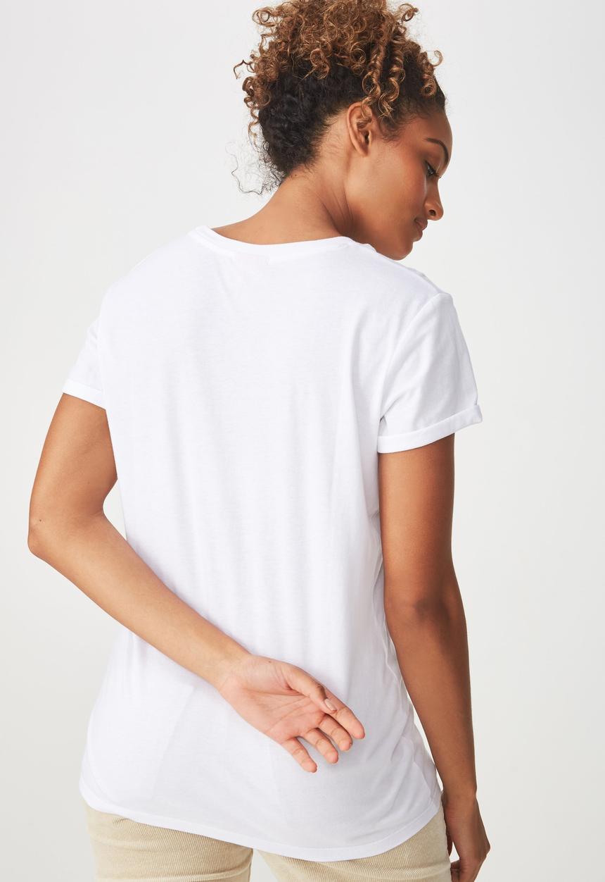 Cotton On - Tbar fox Coke logo graphic tee - white