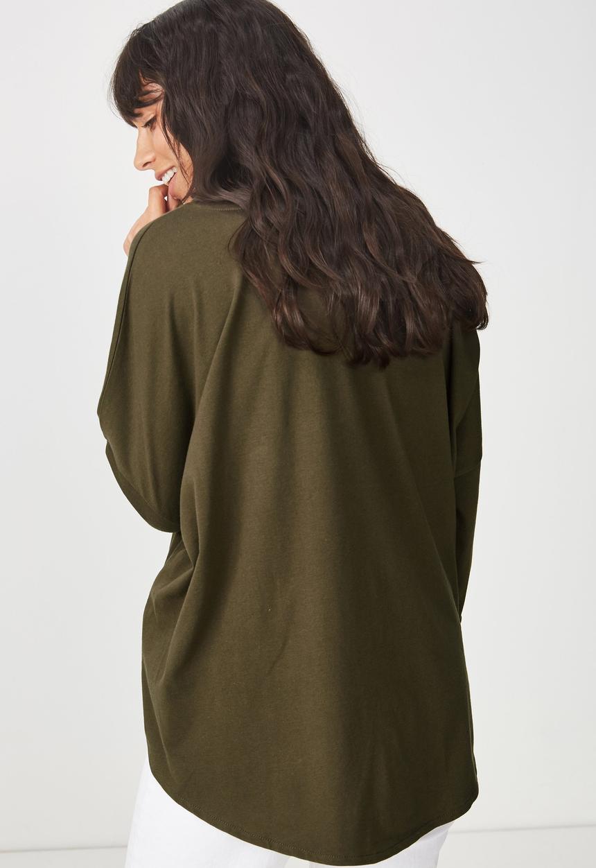 Cotton On - Shelly oversized top - khaki