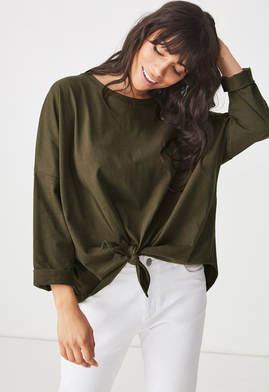 Cotton On - Shelly oversized top - khaki
