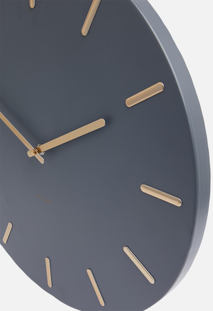 Present Time - Charm wall clock - grey steel