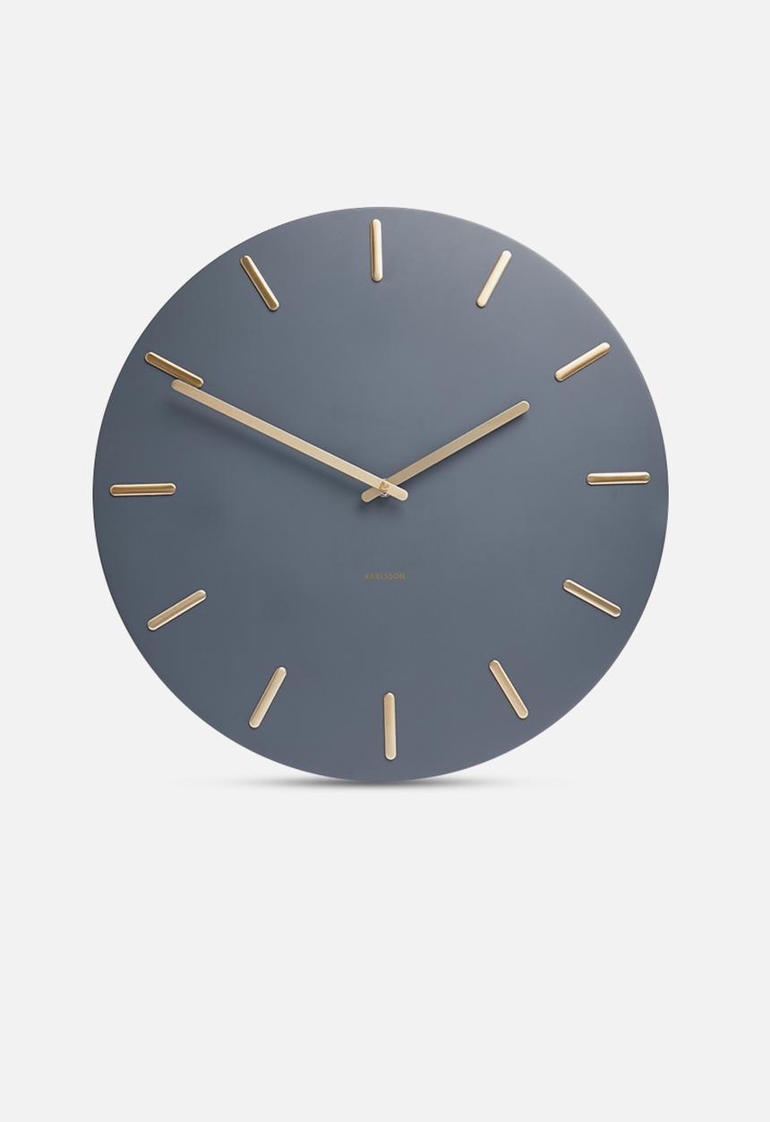 Present Time - Charm wall clock - grey steel