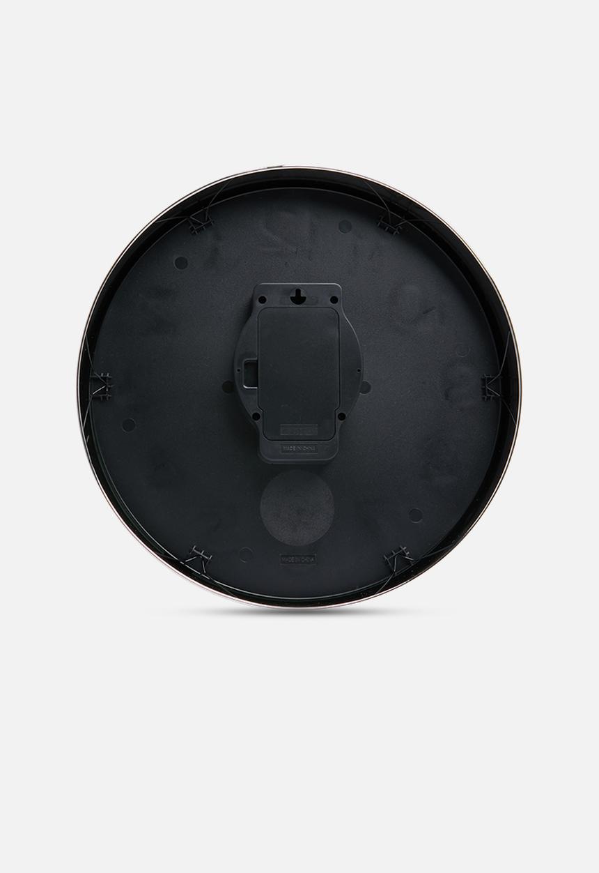 Present Time - Mr. Black wall clock - steel polished