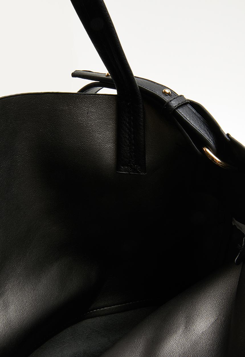 STYLE REPUBLIC - Croc detail shopper bag - black