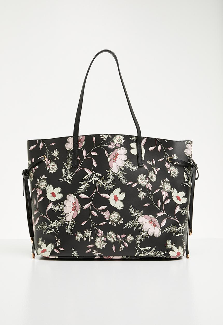 New Look - Floral print tie side tote bag - multi