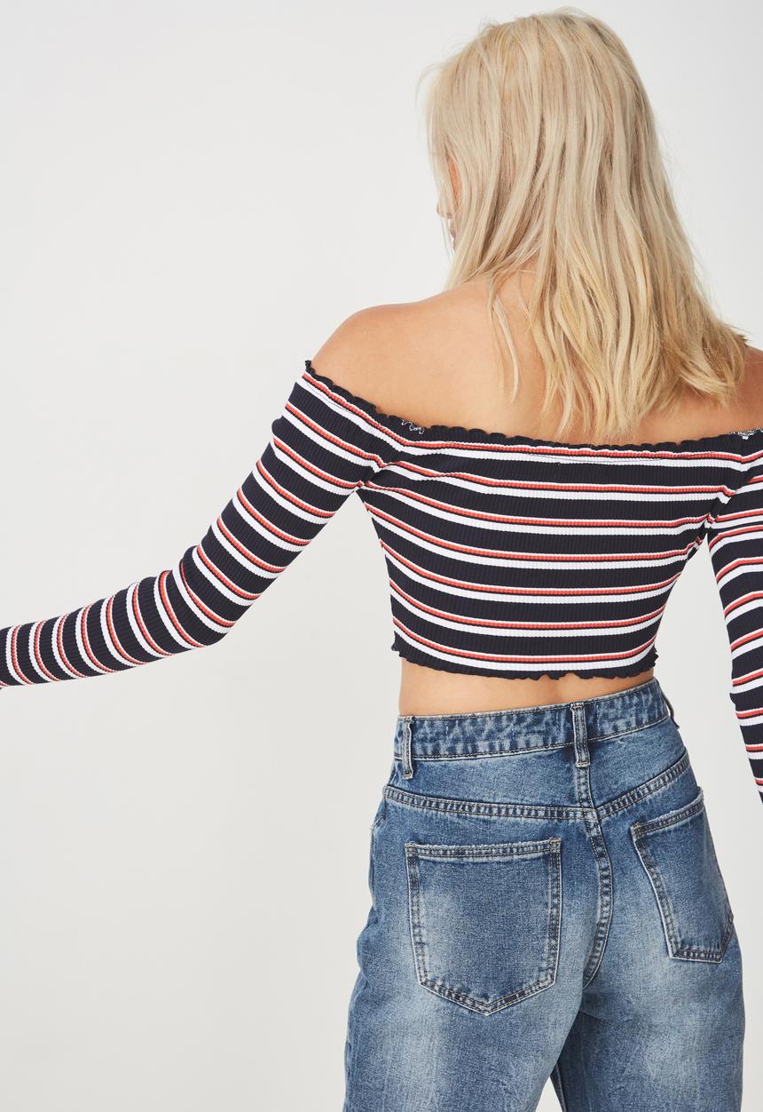 Cotton On - Lani v notch cropped top - multi 